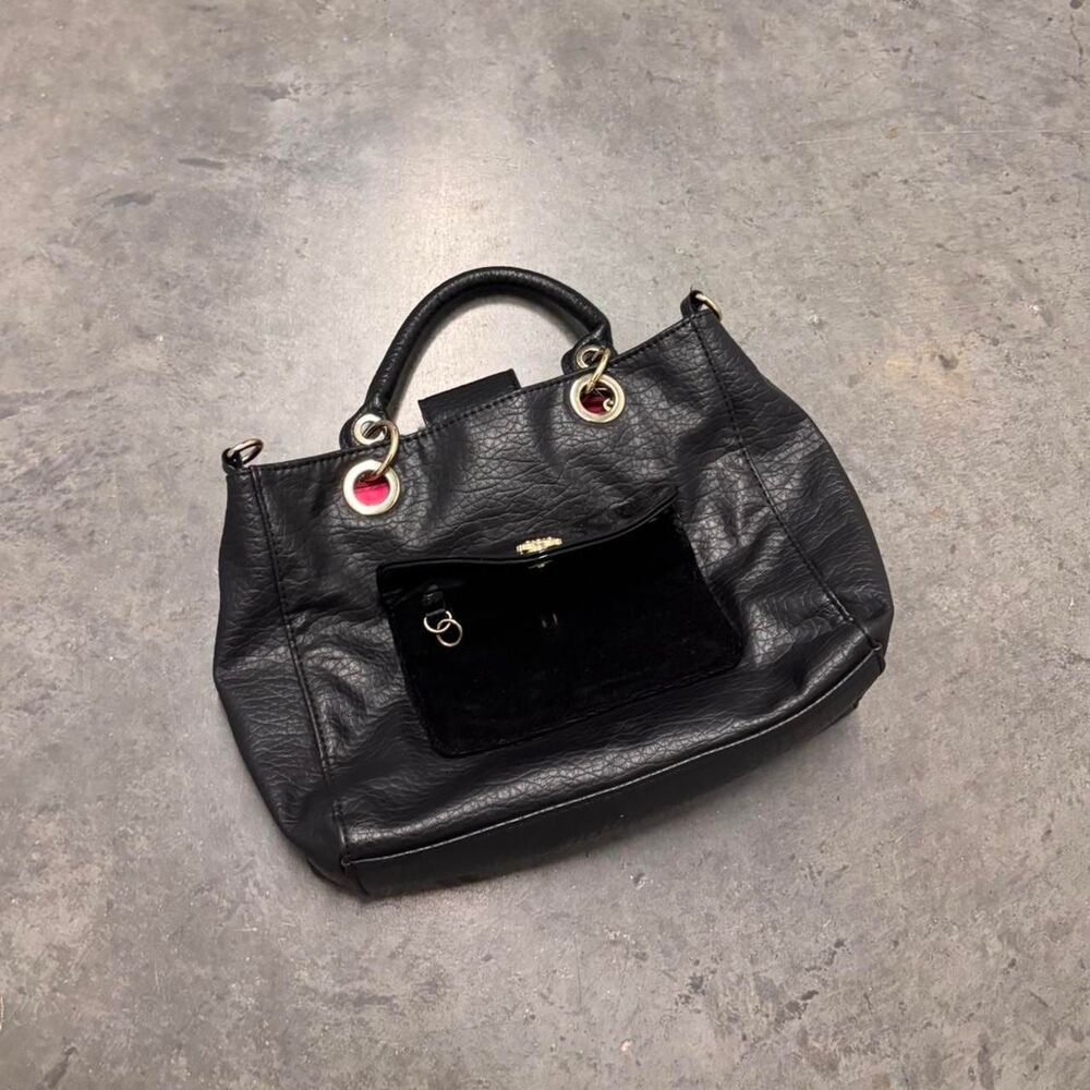 vintage juicy couture women's leather bag w hot pink interior